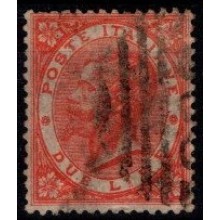 1863-67. Italien. Victor Emmanuel. 2 (Due) Lire, Orangerød.